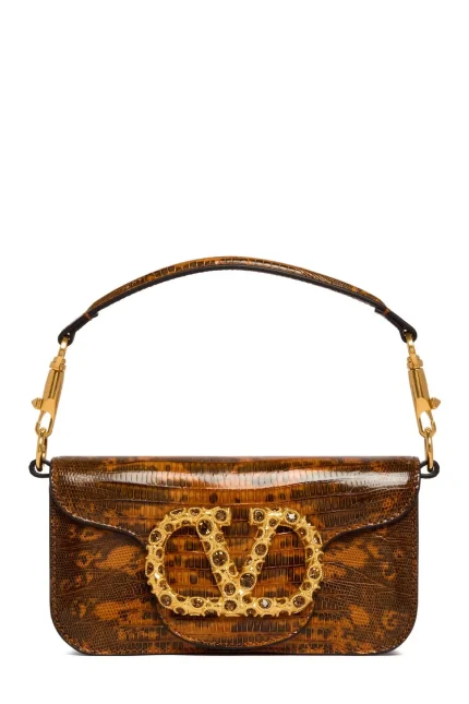 Valentino Locò Foldover Top Small Shoulder Bag