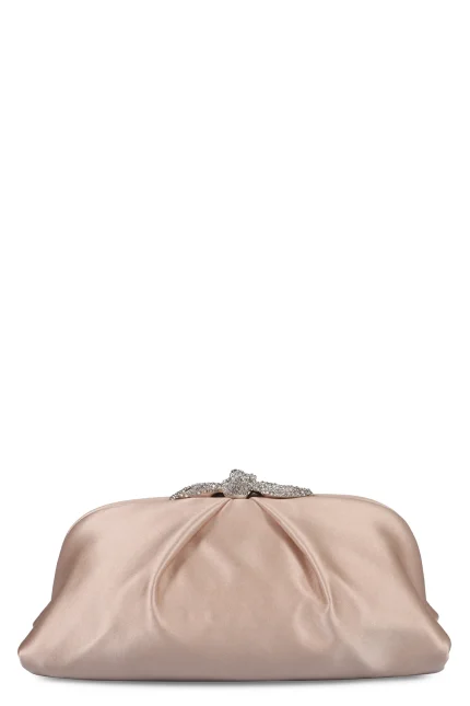 Aquazzura Very Bow Tie Embellished Clutch Bag