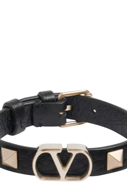 Valentino Garavani Rockstud VLogo Plaque Bracelet