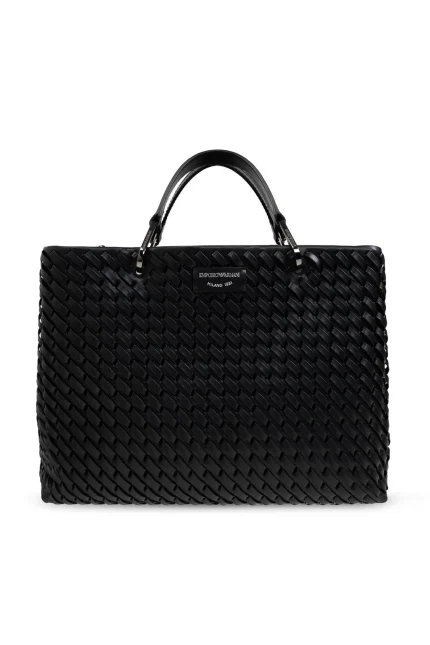 Emporio Armani Leather Shopper Bag