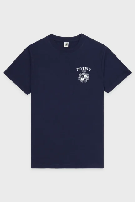Beverly Hills Crest Soft T-Shirt - Navy/White