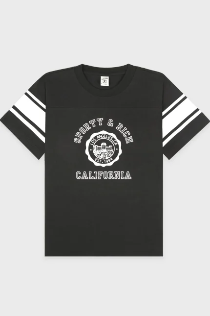 California Emblem Rugby Tee - Faded Black