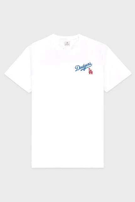 Dodgers Serif T-Shirt - White/Team Blue