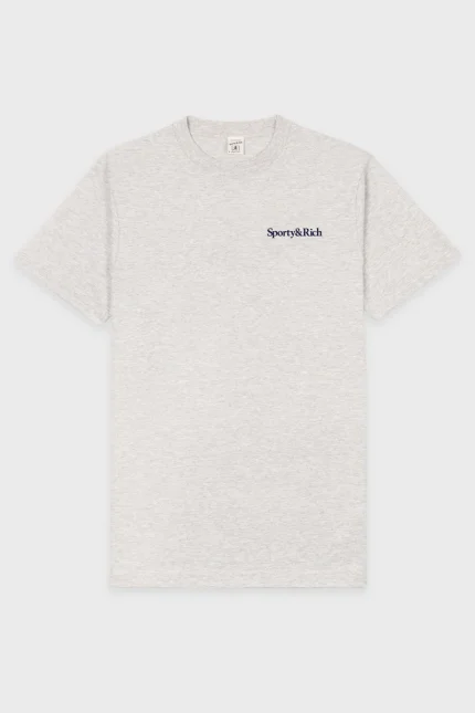 Health is Wealth T-Shirt - Heather Gray/Navy