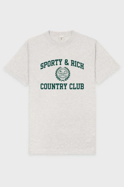 Varsity Crest T-Shirt - Heather Gray/Forest