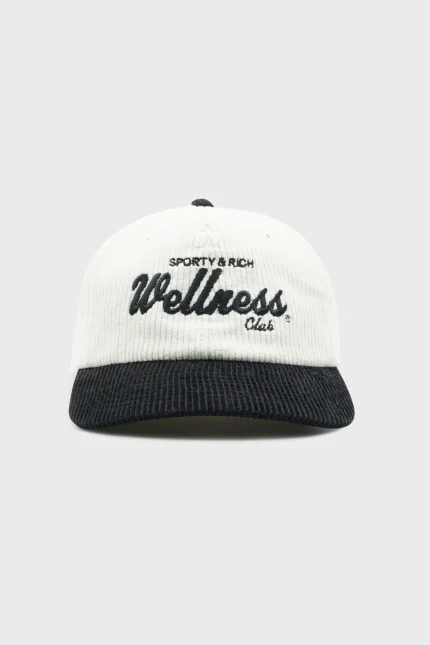 Wellness Club Corduroy Hat - White/Black