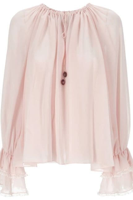 Chloé Drawstring Long-Sleeved Shirt