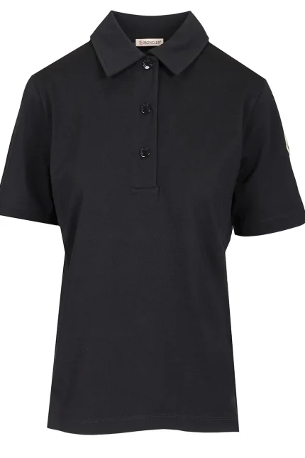 Moncler Logo Patch Short-Sleeve Polo Shirt