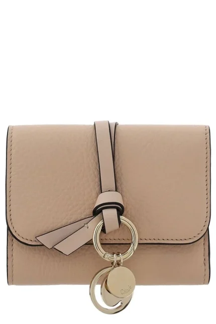 Chloé Logo Plaque Tri-Fold Wallet