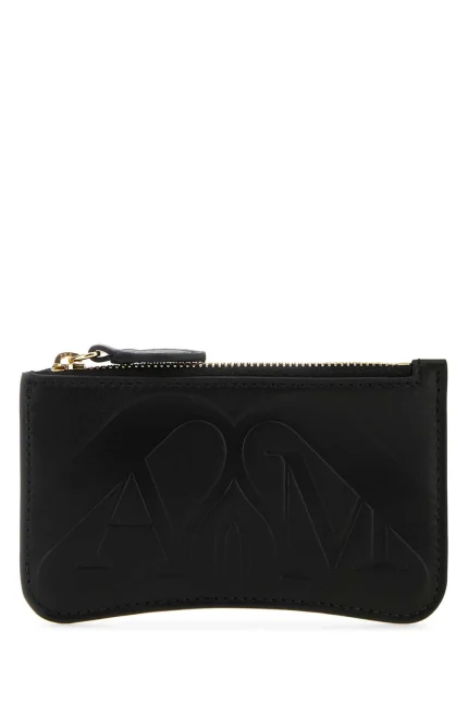 Alexander McQueen Logo Embossed Zipped Wallet