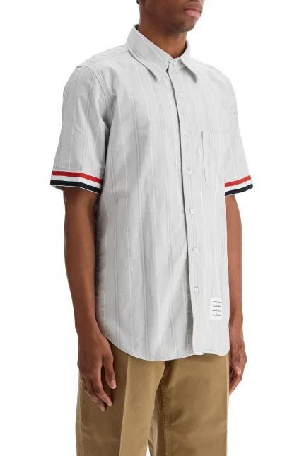 Thom Browne RWB-Edge Striped Short-Sleeved Shirt