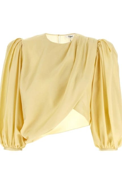 Chloé Draped Cropped Top