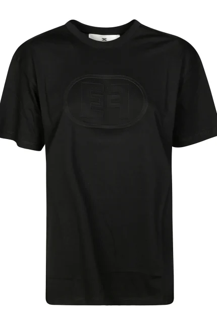 Elisabetta Franchi Logo Embossed Jersey T-Shirt