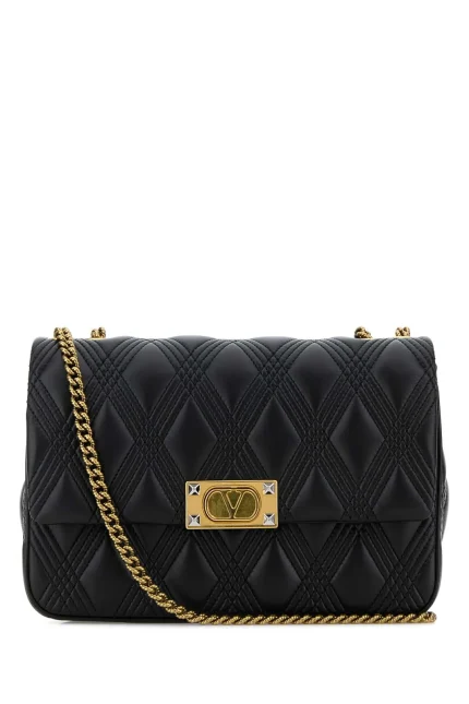 Valentino Garavani Rockstud Foldover Top Quilted Shoulder Bag