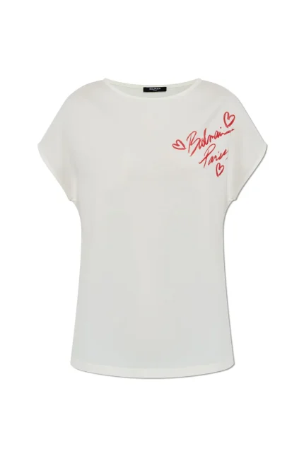 Balmain Short-Sleeved Lipstick T-Shirt