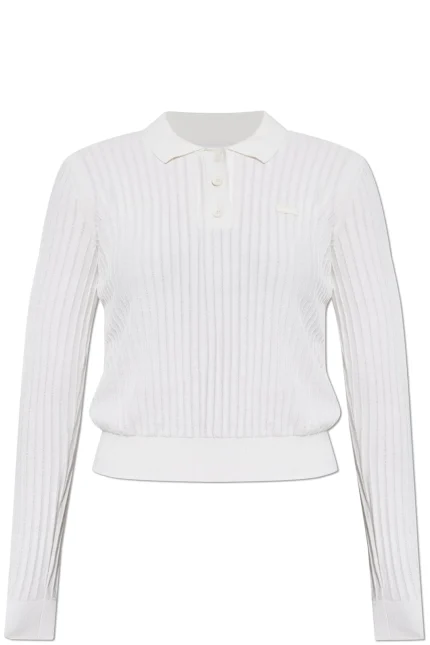 Lacoste Ribbed Polo with Logo