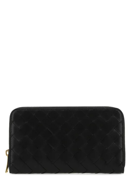 Bottega Veneta Intrecciato Weave Zip Around Wallet