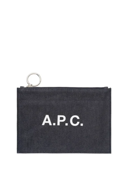 A.P.C. Logo Printed Zip-Up Card Case
