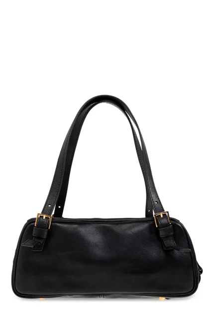 Versace Logo-Lettering Zipped Shoulder Bag