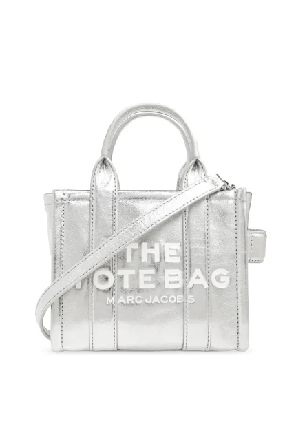 Marc Jacobs The Metallic Logo Detailed Crossbody Tote Bag