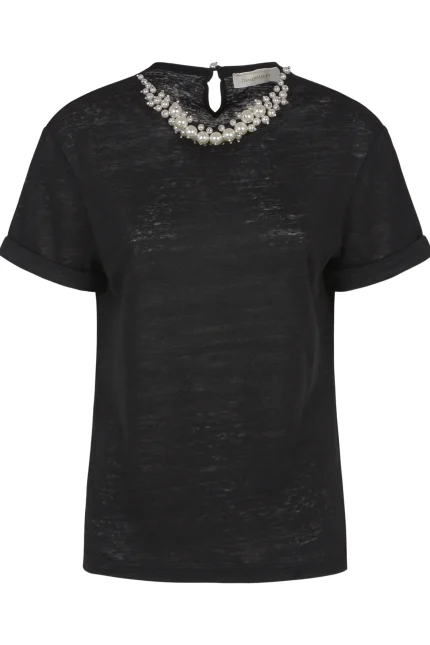 Zimmermann Crush Embellished Crewneck T-Shirt