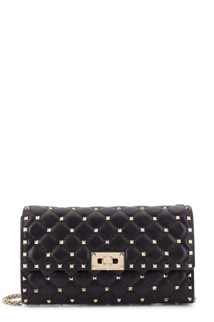 Valentino Garavani Rockstud Spike Foldover Top Shoulder Bag