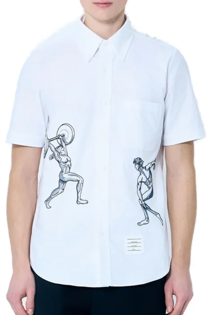 Thom Browne Embroidered Buttoned Shirt
