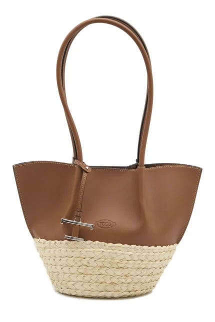 Tod's Logo Debossed Shopping Bag