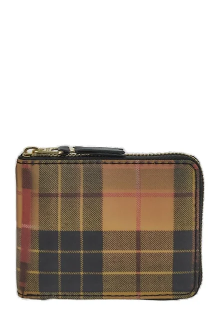 Comme des Garçons Wallet Checked Zipped Wallet