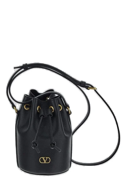 Valentino VLogo Signature Drawstring Bucket Bag