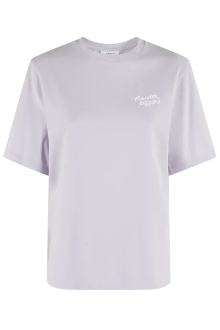 Maison Kitsuné Logo Embroidered Crewneck T-Shirt