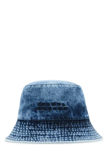 Isabel Marant Logo Embroidered Denim Bucket Hat