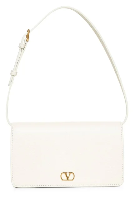Valentino VLogo Plaque Foldover Top Mini Shoulder Bag