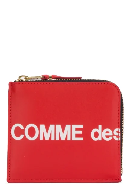 Comme des Garçons Wallet Logo Printed Zipped Wallet