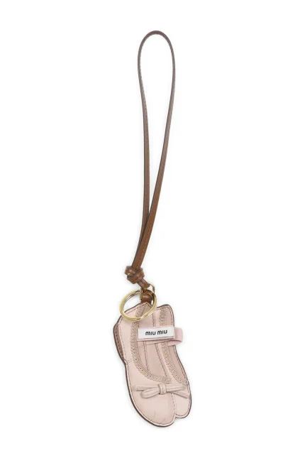 Miu Miu Logo-Appliqué Ballet Trick Keychain