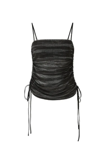 Alexander Wang Embellished Ruched Cami Top