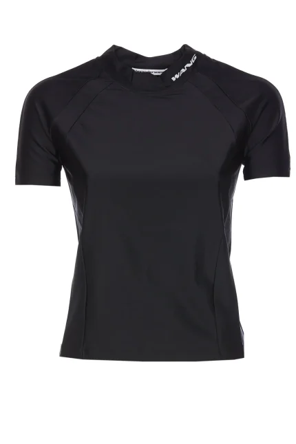 T By Alexander Wang Logo Detailed Mockneck T-Shirt