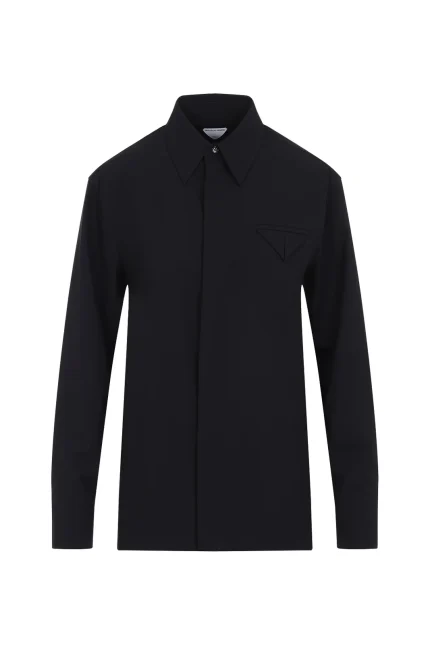 Bottega Veneta Long Sleeved Straight Hem Shirt