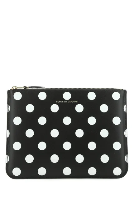 Comme des Garçons Wallet Polka Dot Printed Zipped Wallet