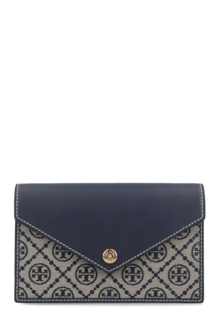 Tory Burch T Monogram Envelope Chained Wallet