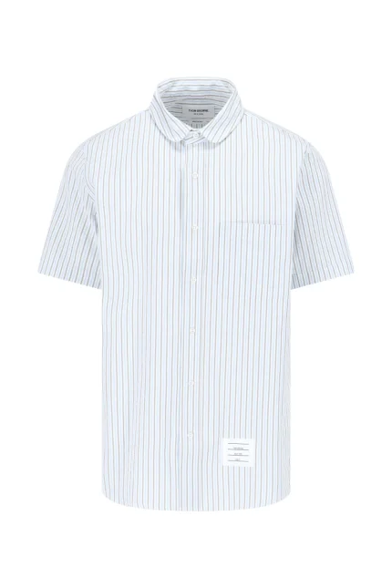 Thom Browne Striped Short-Sleeved Shirt