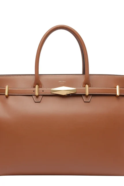 Jimmy Choo Diamond Belted M Top Handle Bag