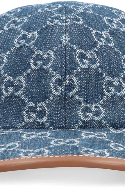 Gucci GG Monogrammed Denim Baseball Cap
