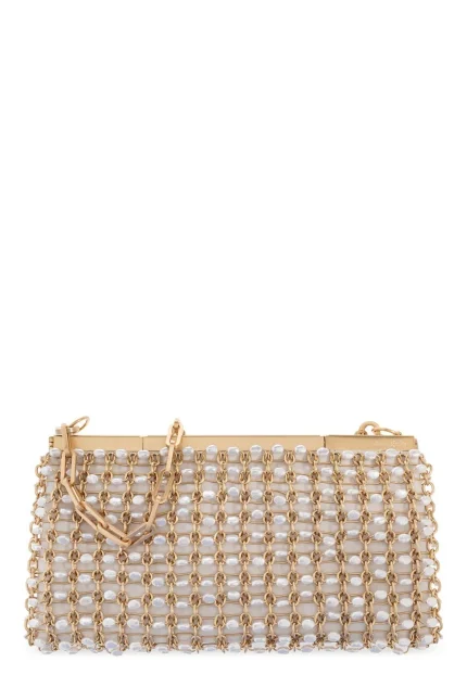 Cult Gaia Felice Chained Embellished Shoulder Bag