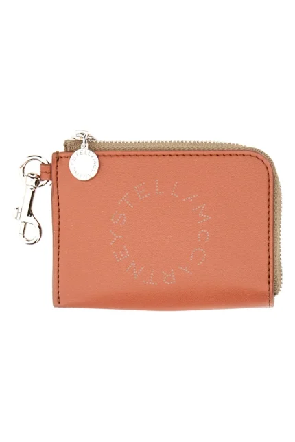 Stella McCartney Logo Perforated Zipped Wallet