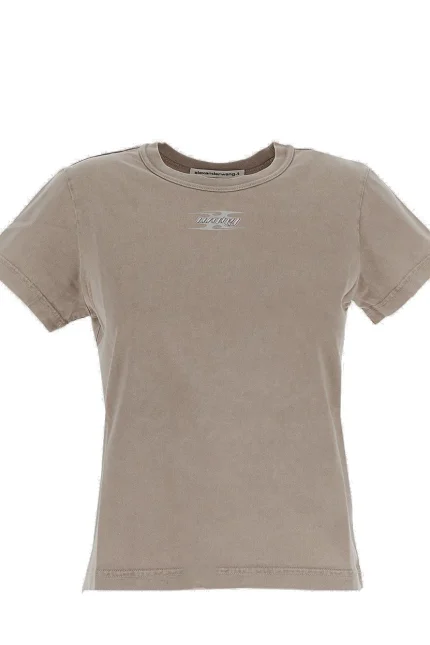 T By Alexander Wang Blade Logo-Embossed T-Shirt