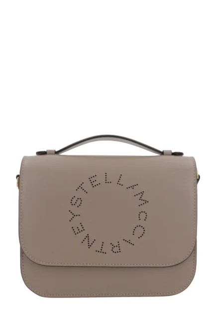 Stella McCartney Logo Perforated Foldover Top Crossbody Bag