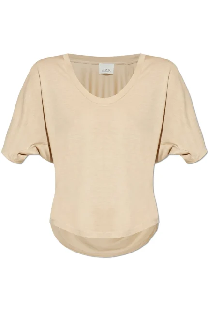 Isabel Marant Draped Curved Hem T-Shirt
