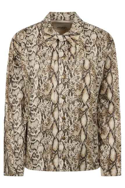 Isabel Maran Snake Printed Long-Sleeved Shirt