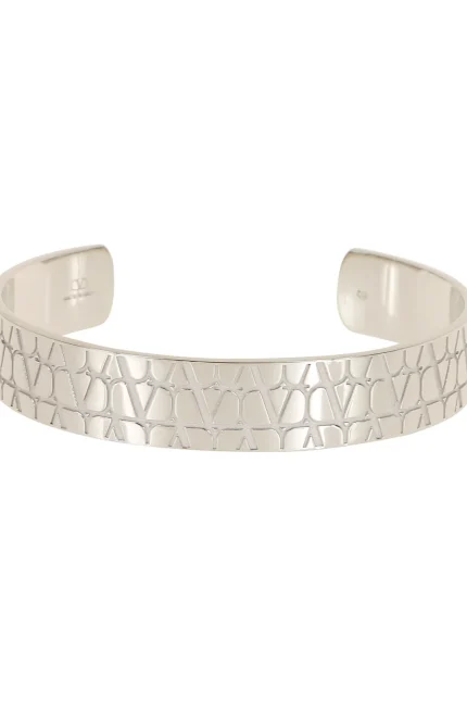 Valentino Toile Iconographe Logo Engraved Cuff